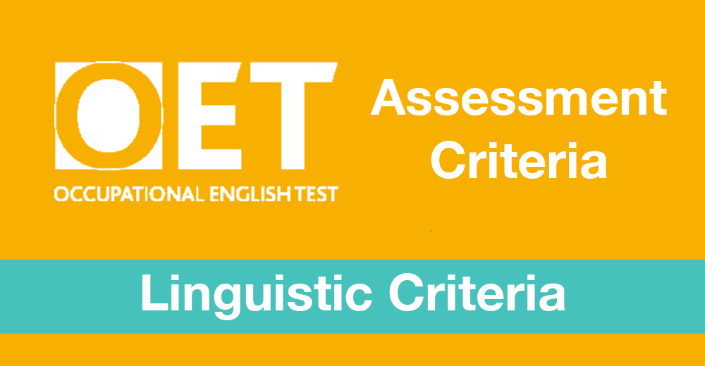 Oet Speaking Linguistic Criteria 4576